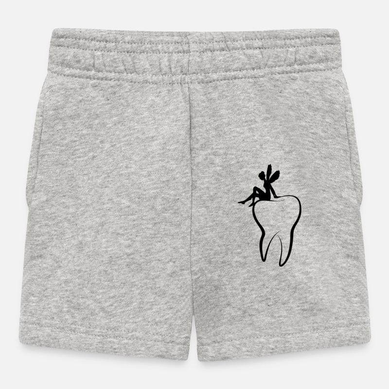 La petite souris - Short Bébé - gris chiné