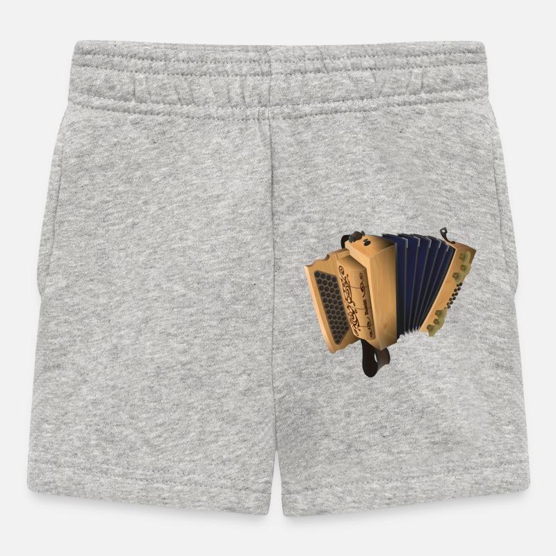 Styrian Harmonica - Swiss Pine/Blue | ZiachON! - Baby Shorts - heather grey