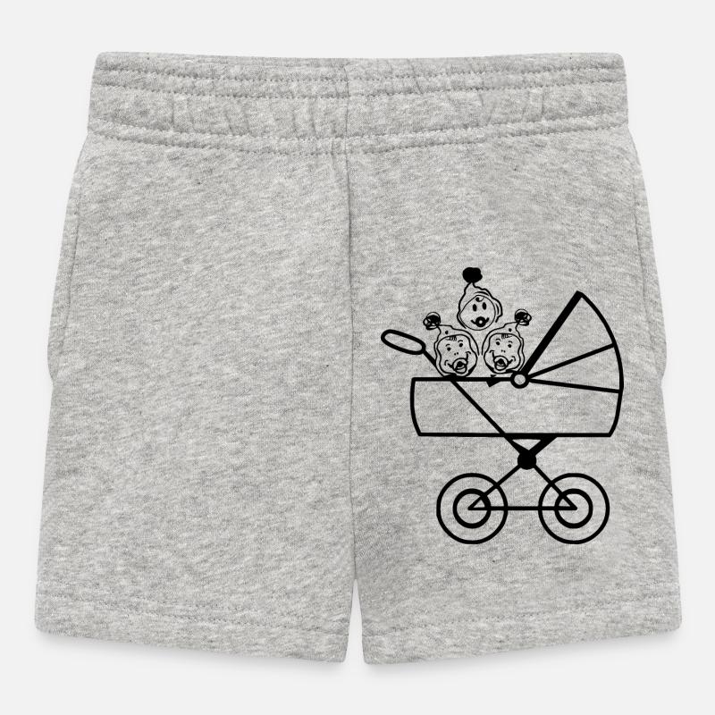 Triplés Bébés - Short Bébé - gris chiné