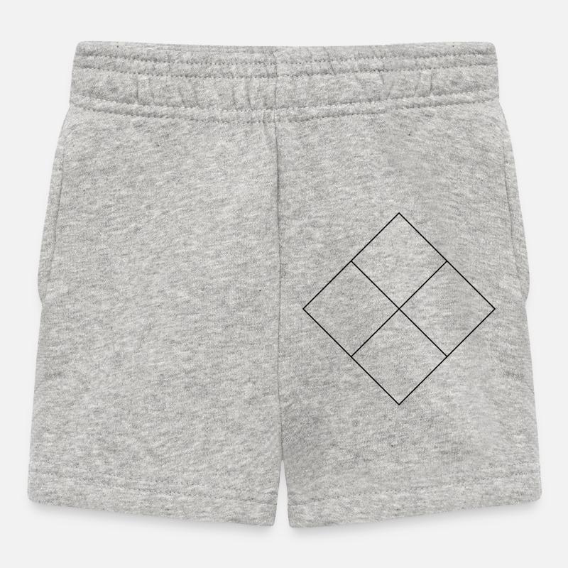 Carré à remplir - Short Bébé - gris chiné