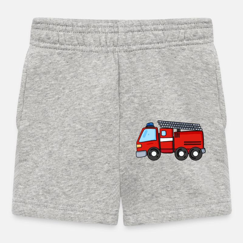 Camion de pompier - Short Bébé - gris chiné