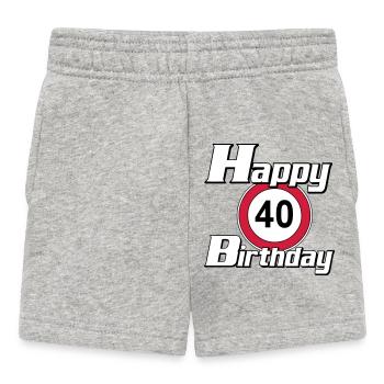 40.Geburtstag , 40 Jahre , Happy Birthday 40 (25) - Baby Shorts - Grau meliert - Vorne