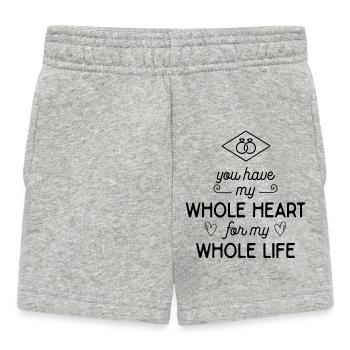 Declaration of love - Baby Shorts - heather grey - Front