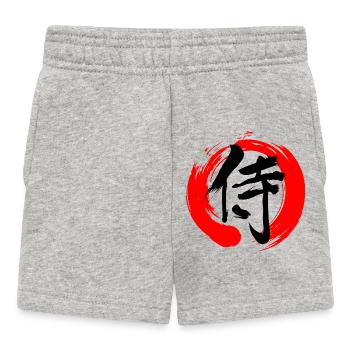 samurai in zen sign - Baby Shorts - heather grey - Front