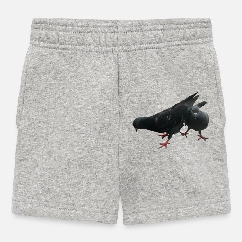 Doves - Baby Shorts - heather grey