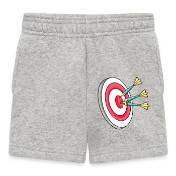 Dartscheibe Dart Darts - Baby Shorts - Grau meliert - Vorne