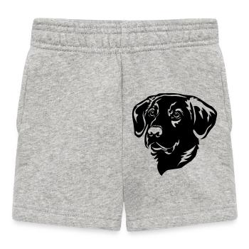 Tête de labrador - Short Bébé - gris chiné - Devant