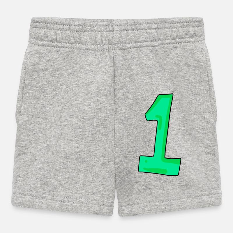 1 - Short Bébé - gris chiné
