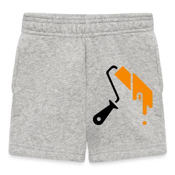 Painter's role with paint - Baby Shorts - heather grey - Front