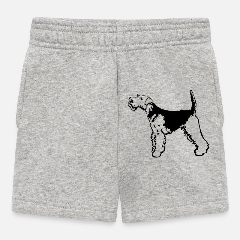 Welsh Terrier - Baby Shorts - Grau meliert