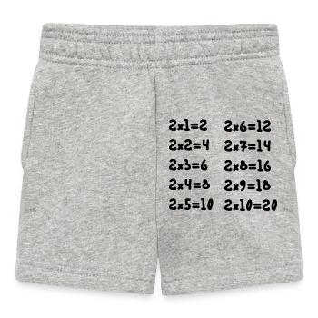 Zwei Multiplikationstabellen - Baby Shorts - Grau meliert - Vorne