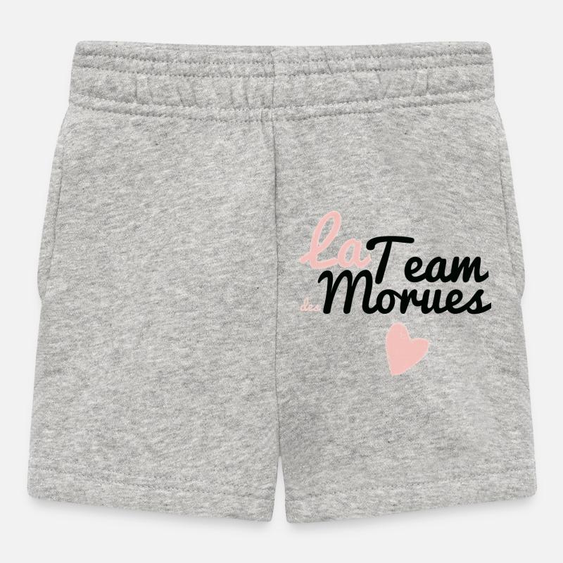 La team des morues - Short Bébé - gris chiné