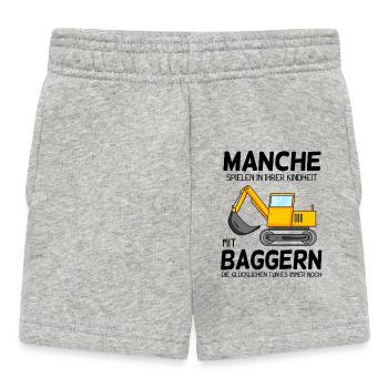 Bagger Spruch Erwachsene - Baby Shorts - Grau meliert - Vorne