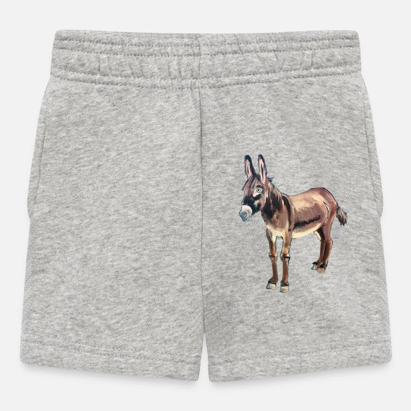 Esel - Baby Shorts - Grau meliert