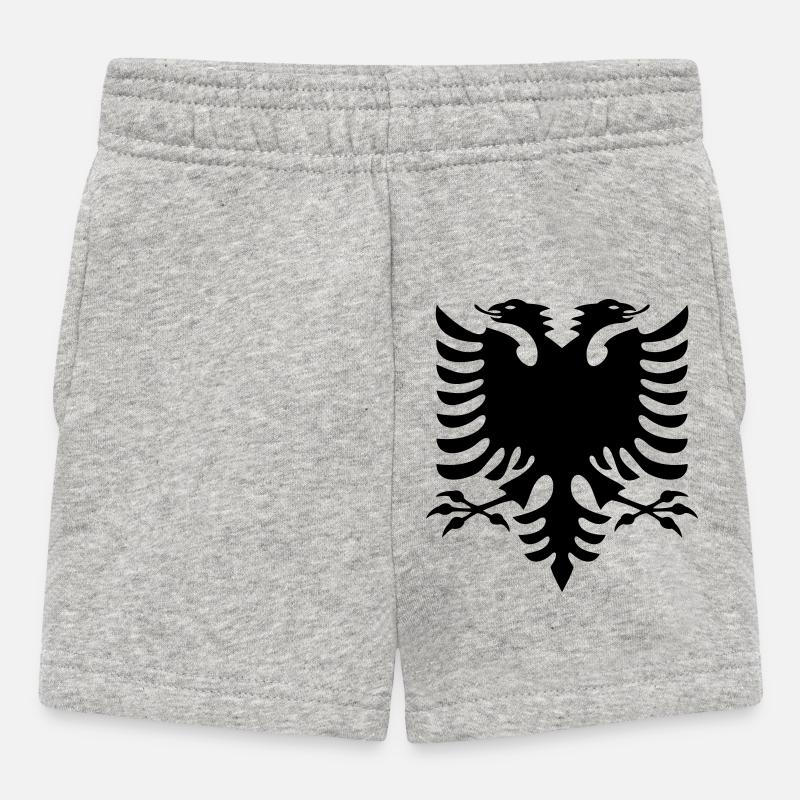 Drapeau de l’Albanie - Short Bébé - gris chiné