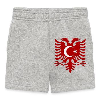 Albanie Turquie Drapeau - Short Bébé - gris chiné - Devant