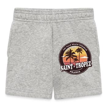Saint-Tropez Frankreich Vintage Beach Design - Baby Shorts - Grau meliert - Vorne