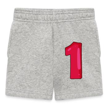 Nummer 1 - Baby Shorts - Grau meliert - Vorne