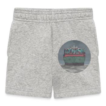 Bateau à conteneurs - Short Bébé - gris chiné - Devant