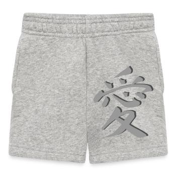 Liebe - Baby Shorts - Grau meliert - Vorne