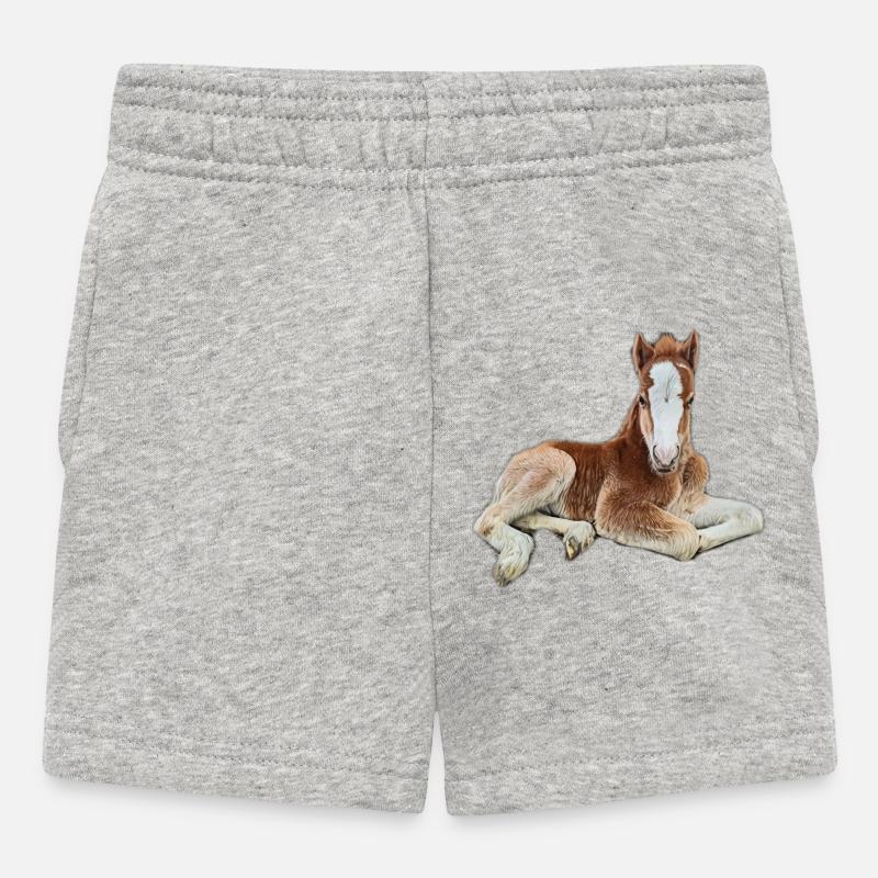 Poulains - Short Bébé - gris chiné