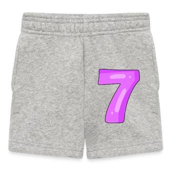 7 violet - Short Bébé - gris chiné - Devant