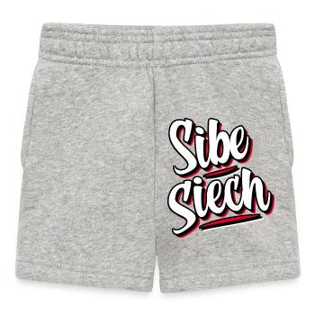 Sibe Siech Schweizerdeutsch Mundart - Baby Shorts - Grau meliert - Vorne