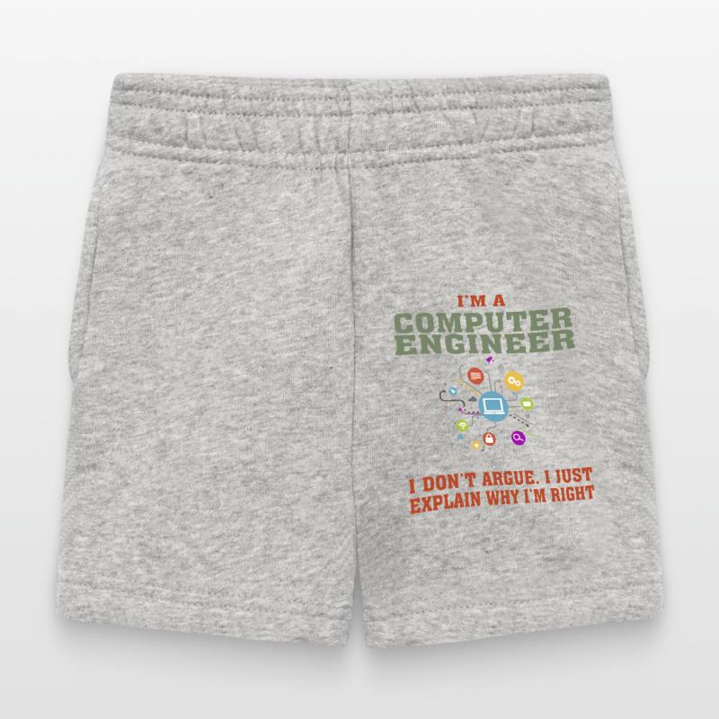 Funny Computer Engineering Quote for Computer Engi Baby Shorts