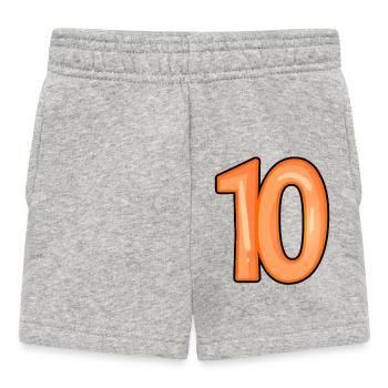 Number 10 - Baby Shorts - heather grey - Front