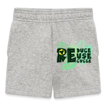 Umwelt Erde Recycling Naturschutz Statement - Baby Shorts - Grau meliert - Vorne