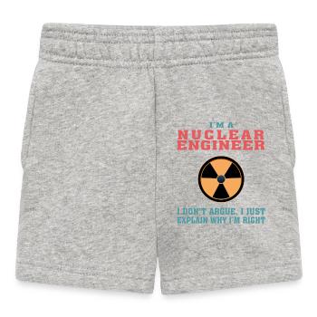 Citation amusante d’ingénierie nucléaire pour le moteur nucléaire - Short Bébé - gris chiné - Devant
