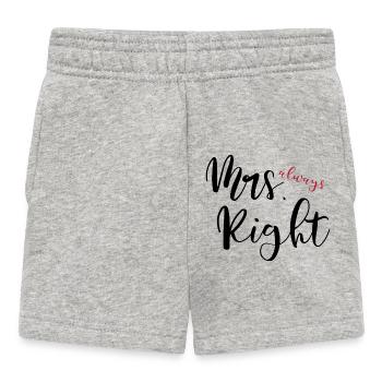Mrs. always Right - Baby Shorts - Grau meliert - Vorne