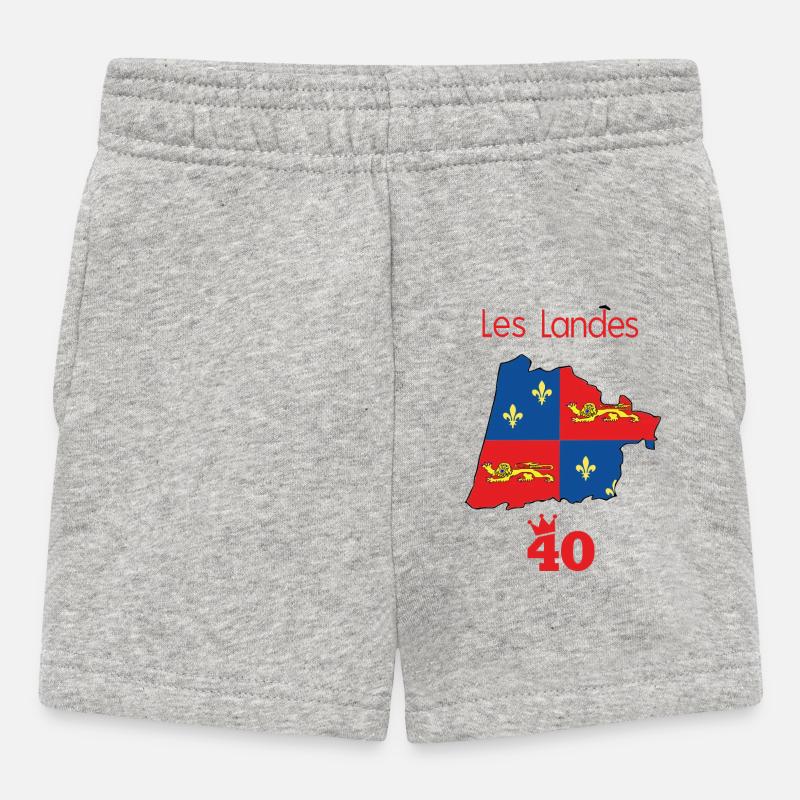 Les Landes - Short Bébé - gris chiné