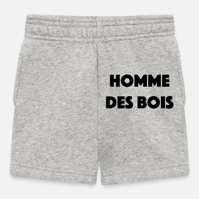homme des bois - Short Bébé - gris chiné
