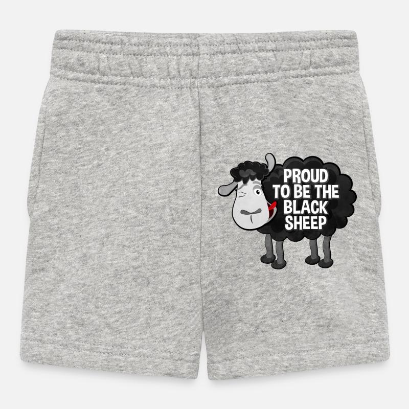 Fiers d’être les moutons noirs de Schaf Spruch - Short Bébé - gris chiné