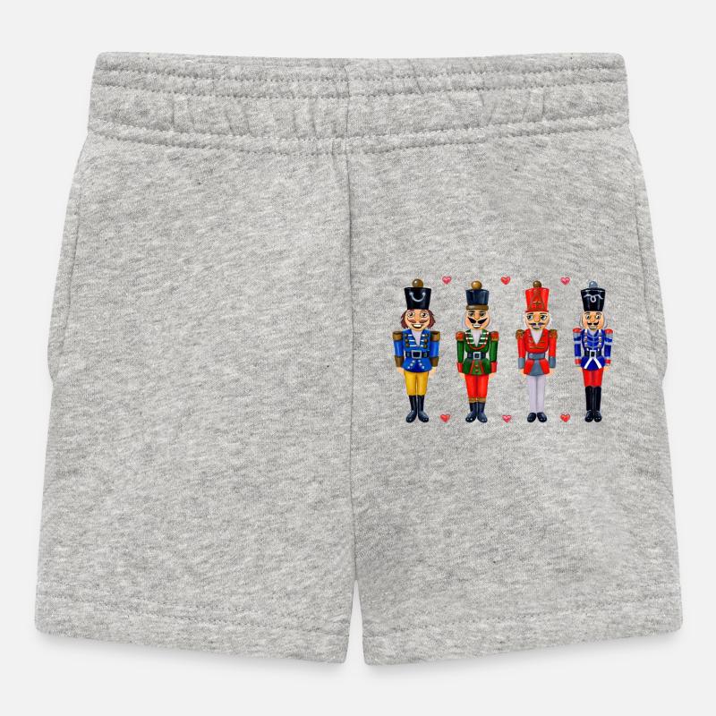VIER LUSTIGE NUSSKNACKER - Baby Shorts - Grau meliert
