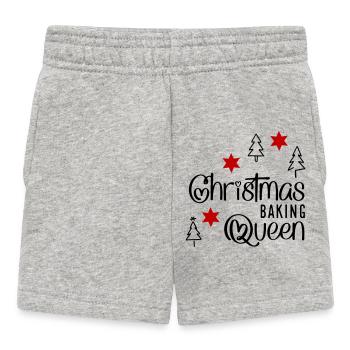 Drôle de tablier de cuisine pour Noël - Short Bébé - gris chiné - Devant