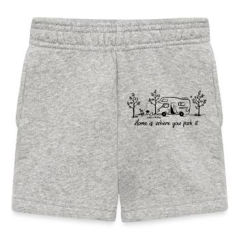 Home is where you park it Camper Gift - Baby Shorts - heather grey - Front