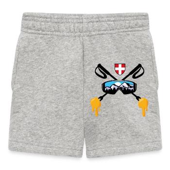Savoie Ski et fondue savoyarde Cadeau Haute Savoie - Short Bébé - gris chiné - Devant