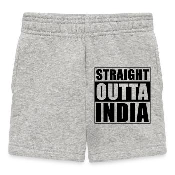Straight outta Inde - Short Bébé - gris chiné - Devant