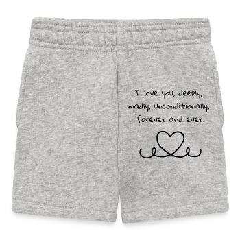 Abstract play of colors on hoodie - Baby Shorts - heather grey - Front