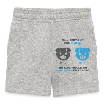 Feed Pig, Acorn Pig - Baby Shorts - heather grey - Front