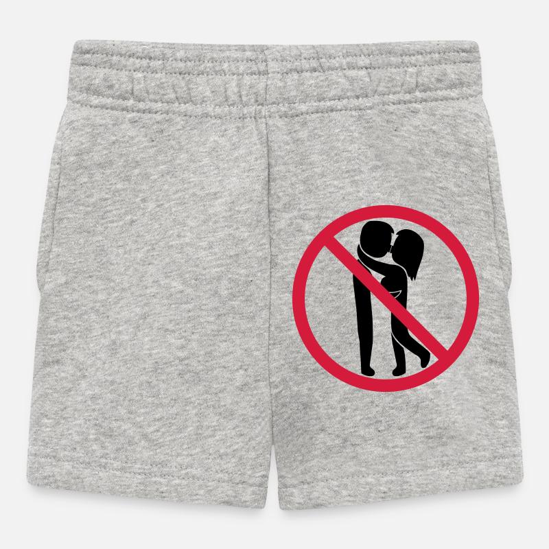 Signe interdit de baiser - Short Bébé - gris chiné