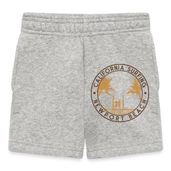 Newport Beach – California Surfing Emblem Description - Baby Shorts - heather grey - Front