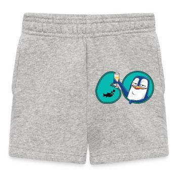 60 Years Anniversary Penguin - Baby Shorts - heather grey - Front