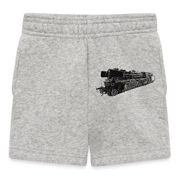 Steam locomotive 01 180 - Baby Shorts - heather grey - Front