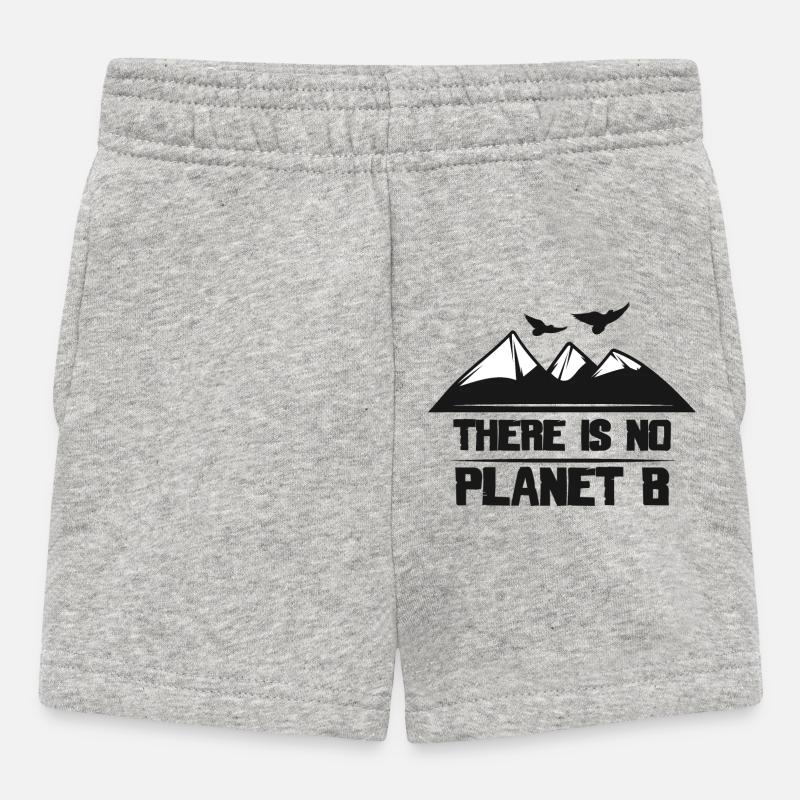 There Is No Planet B - Baby Shorts - Grau meliert