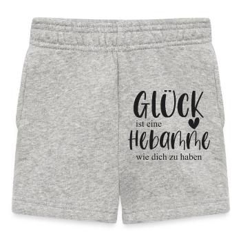 Hebamme Geschenk Danke - Baby Shorts - Grau meliert - Vorne