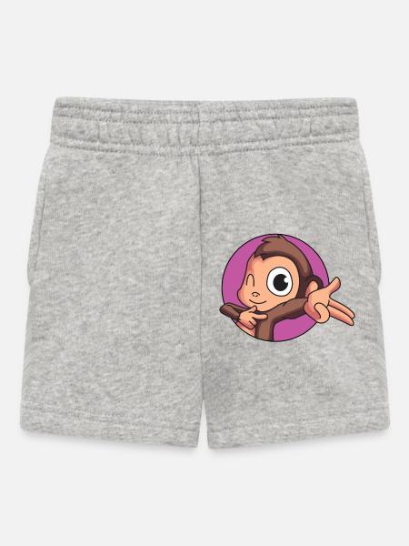 Freches Äffchen - Baby Shorts - Grau meliert
