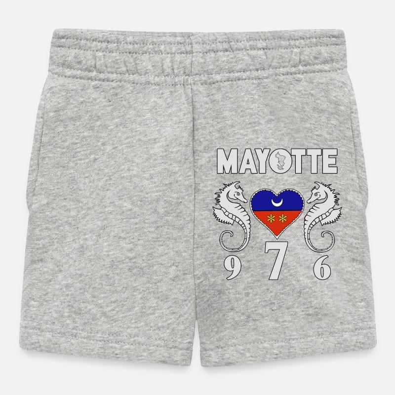 T SHIRT MAYOTTE - Short Bébé - gris chiné